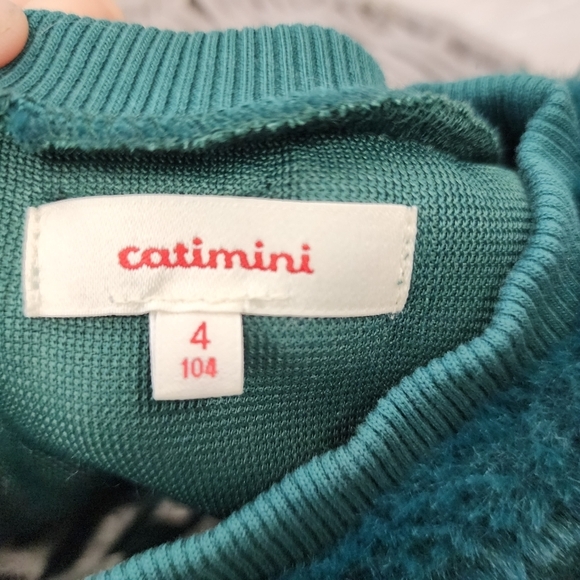 Catamini GREEN SWEATSHIRT PERFECT SHAPE 4YRS - Picture 6 of 6